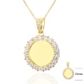 Gold Plated Picture Necklace Jewelry Pendant